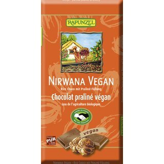 Rapunzel Nirwana Vegan Schokolade mit Praliné-Füllung HIH 100g