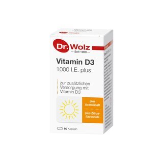 Dr. Wolz Vitamin D3 1000IE plus 60Kaps.