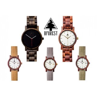BForest Hochwertige Holz-Armband-Uhr mit Swiss Parts Ronda Przision Uhrwerk versch.Modelle