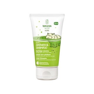 Weleda 2 in 1 Shower & Shampoo, Spritzige Limette, 150ml