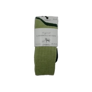 2 Paar Lammwoll Socken hellgrün+dunkelgrün Gr. 39-42
