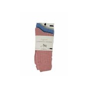 2 Paar Lammwoll Socken Paar rosa+pink Gr. 35-38
