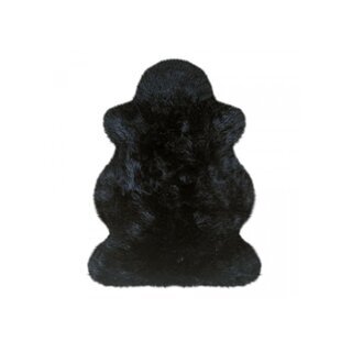 HEITMANN 100% Australische Lammfelle Voll Waschbar,versch größen und Farben Schwarz 102 SZ 100x68 cm