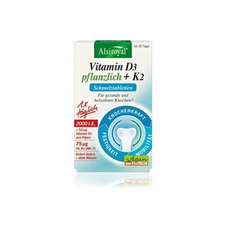 Alsiroyal Vitamin D3 + K2 SOFORT Schmelztabletten, 30St