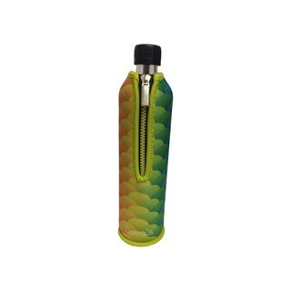 Doras Glasflasche mit Neopren oder Stoffbezug 500-700ml von Doraplast wie Emil-die Flasche mit Neoprenbezug Schuppe 500 ml