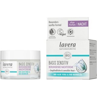 Lavera basis sensitiv BERUHIGENDE NACHTCREME Bio-Aloe Vera & Bio Mandell, 50ml
