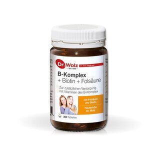 Dr.Wolz B-Komplex + Biotin + Folsäure Hefetabletten 300Tbl