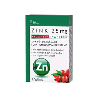 a.d.S.doc natures Zink 25mg Bioaktiv-60Kapseln