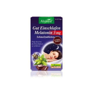 Alsiroyal Gut Einschlafen Melatonin 3 mg Schmelztabletten 30 Stck
