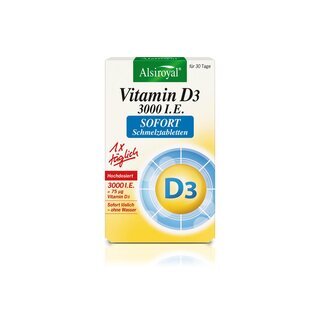 Alsiroyal Vitamin D3 - 3000 I.E SOFORT Schmelztabletten