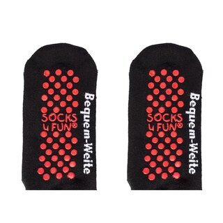 2-4 PAAR ABS Wellness-Socken mit Polstersohle rote ABS 35-38 2Paar