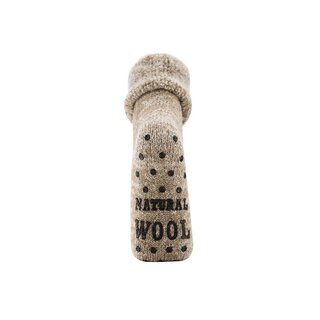 1-3 PAAR THERMO-Wollsocken innen geraut mit ABS mit 63%Wolle jeansmelange 39-42 1Paar