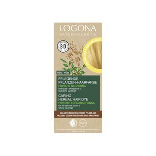 LOGONA Pflegende Pflanzen-Haarfarbe Pulver 01 Goldblond