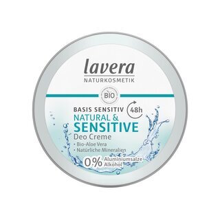 Lavera DEO CREME basis sensitiv NATURAL & SENSITIVE Bio-Aloe Vera & natürliche Mineralien 50ml