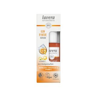 Lavera GLOW BY NATRUE SERUM Natürliches Coenzym Q10 & Vitamin C 30ml