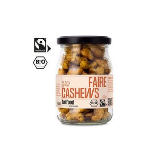 Fairfood Kptn Curry 133g - Cashews gerstet & indisch gewrz im Pfandglas, Fairtrade