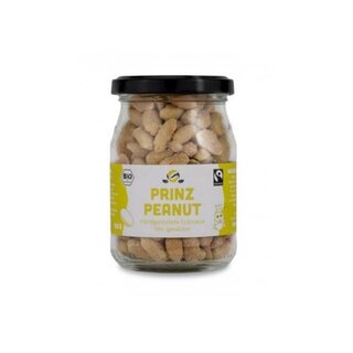 Fairfood Prinz Peanut 160g - Erdnsse gerstet & gesalzen im Pfandglas, Fairtrade
