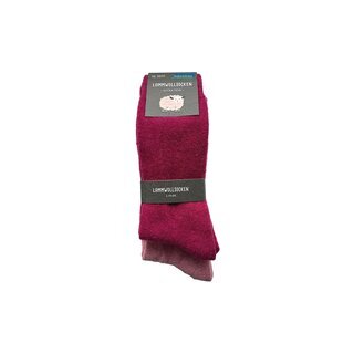 2 Paar Glatt gestrickt Lammwoll Socken  versch. Farben und Größen 35-38 fuchsia/rose