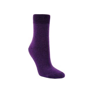 2 Paar Glatt gestrickt Lammwoll Socken  versch. Farben und Gren 35-38 violett/lila