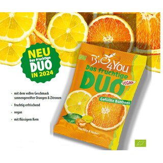 Liebhart Bio-Bonbons 4You Das fruchtige Duo (Orange&Zitrone) gefllt75g