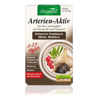 Alsiroyal Arterien Aktiv Schwarzer Knoblauch, Mistel, Weid. 30Kps